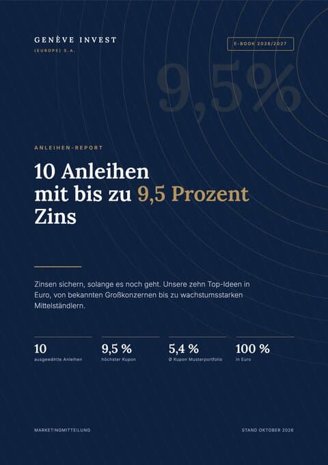 Cover des E-Books 10 Anleihen mit bis zu 9,5 Prozent Zins